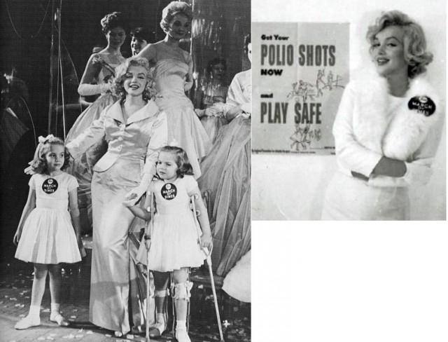March of Dimes es una fundación que trabaja por la mejora de la salud de las madres y de sus hijos e hijas, y que fue fundada por el presidente Roosevelt en 1938 para combatir la polio. Marylin Monroe también participó en alguna campaña de esta fundación