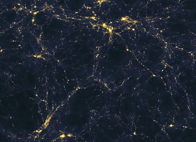 Estructura a gran escala de la distribución de luz en el universo.