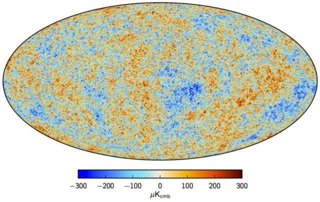 Fondo cósmico de microondas según los datos del satélite Planck publicados en 2015