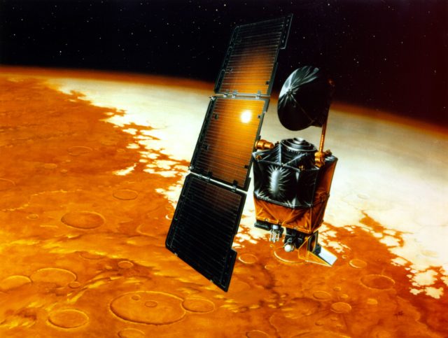 Imagen artística, de la página de la NASA, de la Mars Climate Orbiter