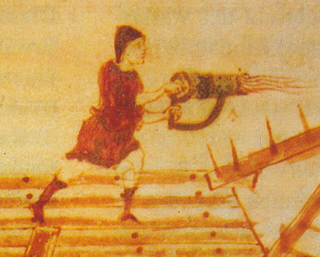 Un "cheirosiphōn", un sifón de mano.