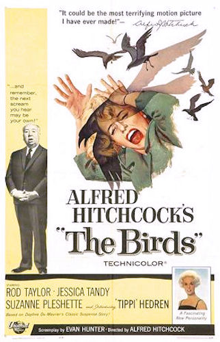 Cartel original de "The Birds" ("Los pájaros") de Alfred Hitchcock (1963)