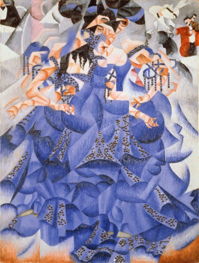 "Bailarina azul" (1912), óleo sobre lienzo con lentejuelas, de Gino Severini, en la Peggy Guggenheim Collection de Venecia