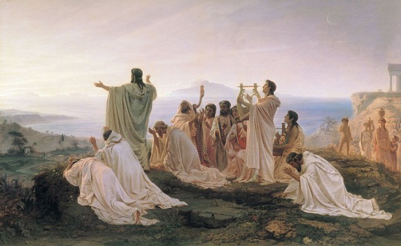 Pitagóricos celebrando el amanecer (1869) por Fyodor Bronnikov