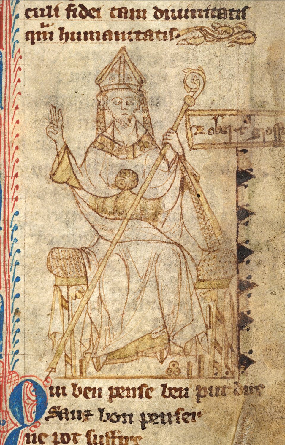 Ink drawing of bishop