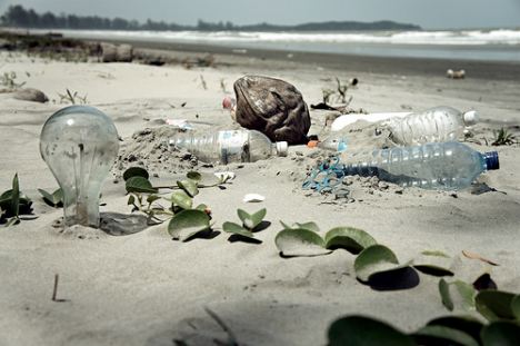 ocean-plastic-litter-bottles