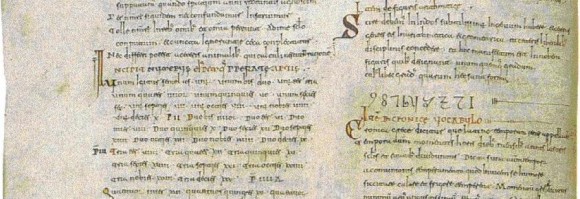 Detalle del Codex Vigilanus en el que se observan las nueve cifras