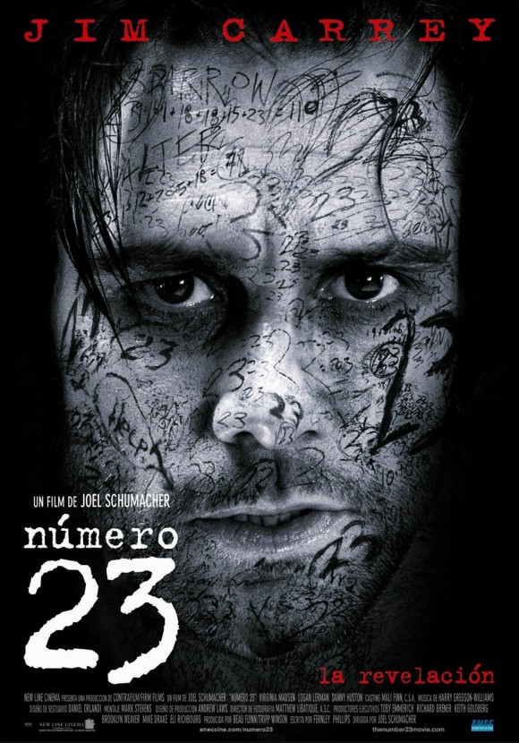 Cartel de la película “El número 23”. Podéis ver el tráiler pinchando aquí