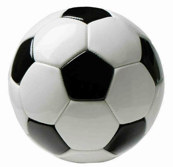 Balón de fútbol tradicional. 