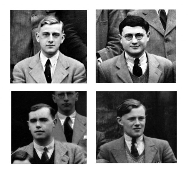  Los cuatro del Trinity, en Cambridge, en 1938
