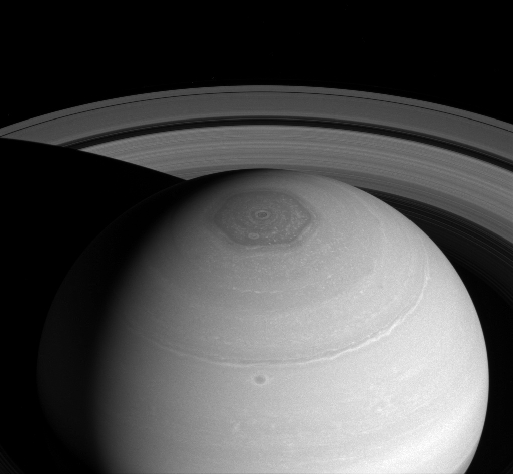 PIA18274-Saturn-NorthPolarHexagon-Cassini-20140402