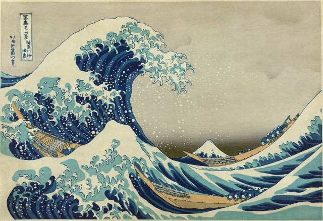 La gran ola de Kanagawa (1830-1833), ukiyo-e de Katsushika Hokusai, Metropolitan Museum of Art, Nueva York