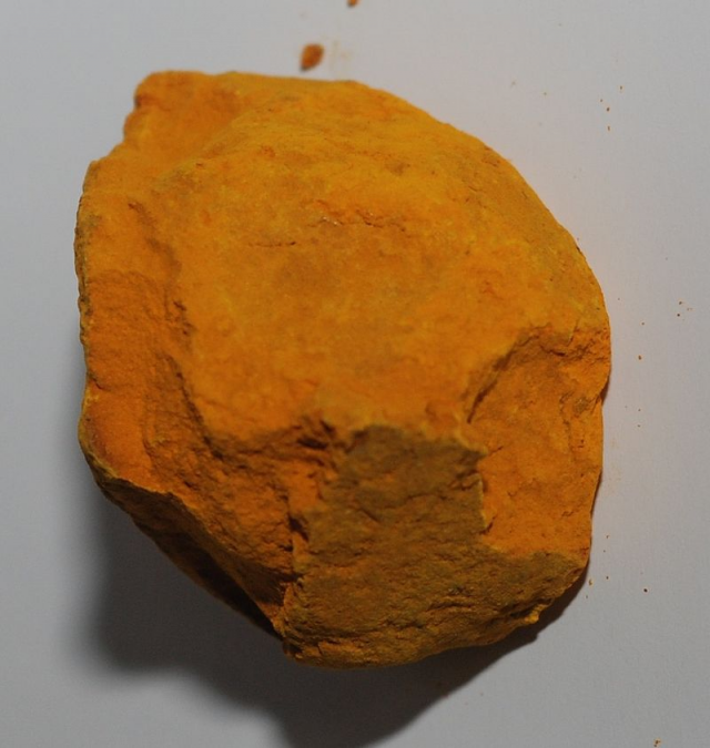 Imagen 7. Puree de amarillo indio donde se puede observar su vistoso color. Fuente: Wikimedia Commons