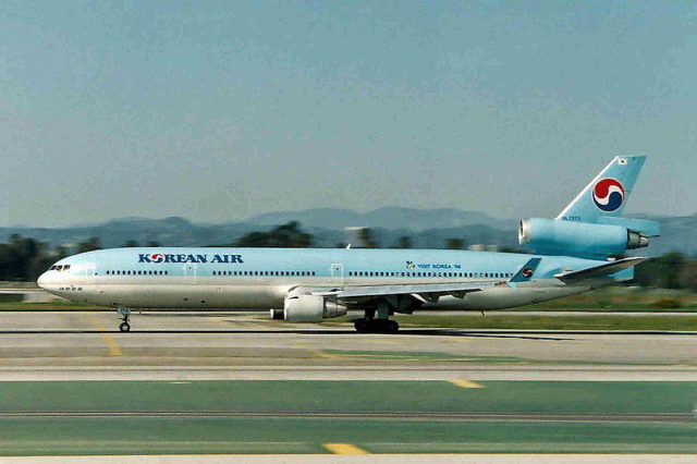  Avión McDonnell Douglas MC-11F que realizaba el vuelo 6316 de Korean Air Cargo de Shanghai a Seoul en la década de los años 1990