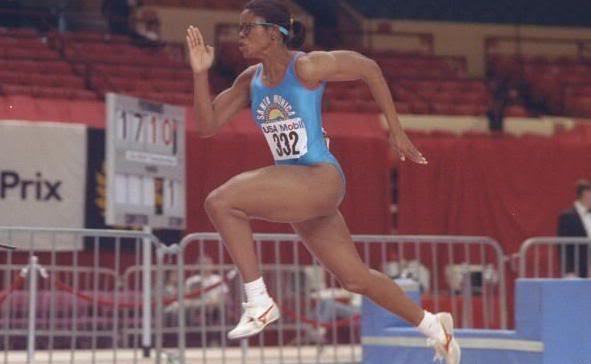 La atleta Carol Lewis en 1991