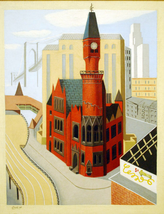 "El palacio de justicia de Jefferson Market" (1935), de Francis Criss)