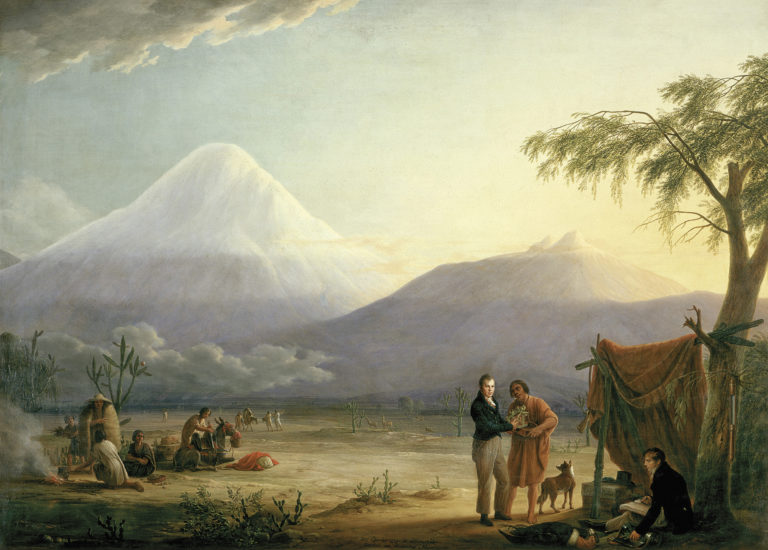 Humboldt und Bonpland am Fuß des Chimborazo in Ecuador