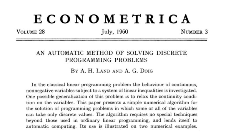 Alison Hartcourt y Ailsa Land, dos matemáticas unidas por la programación lineal