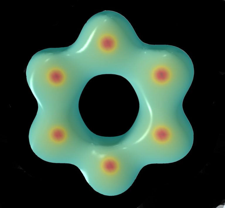 Un anillo aromático de seis átomos de nitrógeno