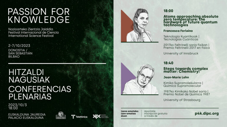 El Nobel de Química Jean-Marie Lehn y la física Francesca Ferlaino estarán en el festival internacional de ciencia Passion for Knowledge
