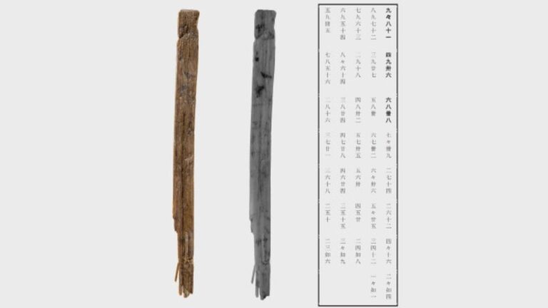 Una tabla de multiplicar japonesa de 1300 años de antigüedad