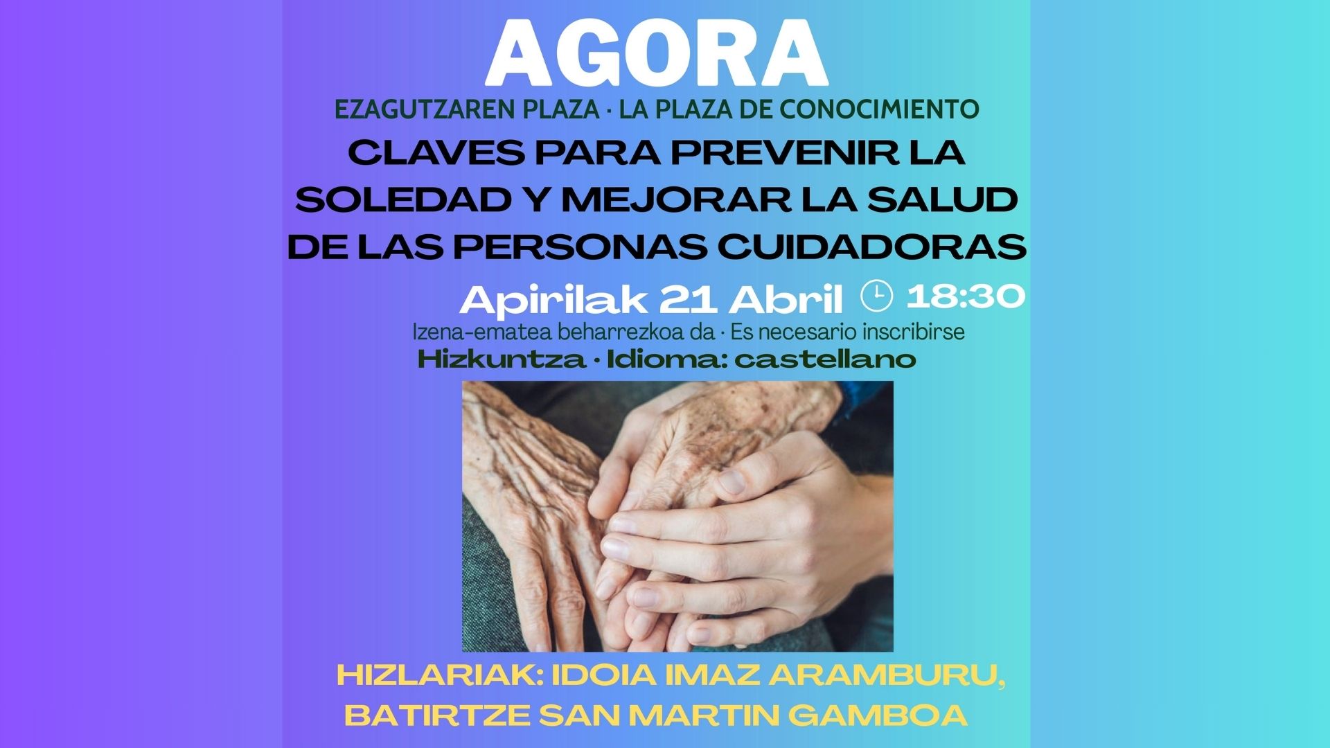 prevenir la soledad y mejorar la salud de las personas cuidadoras