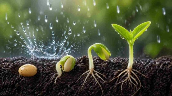 Las semillas pueden «oír» la lluvia al caer y se preparan para germinar
