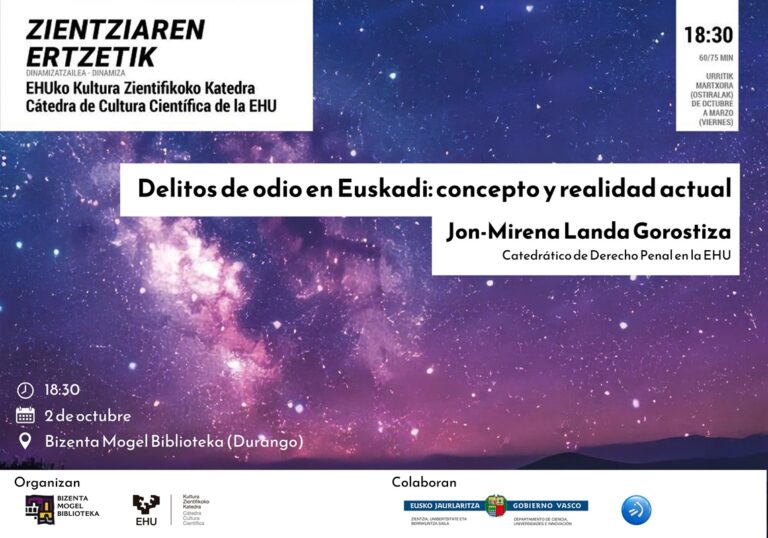 Delitos de odio en Euskadi: concepto y realidad actual